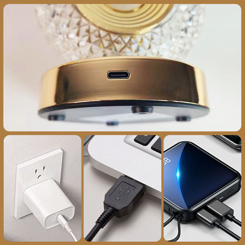 Creative Luxury Oplaadbare Touch Light Kristallen Tafellamp