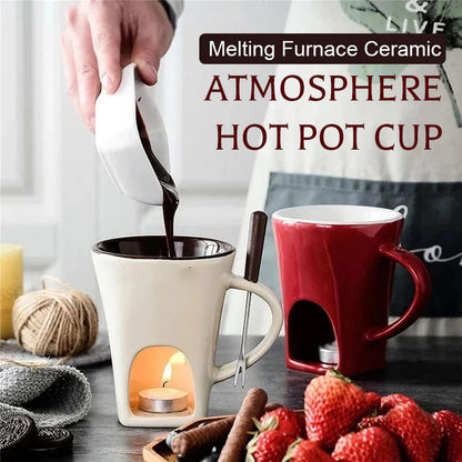 Keramische Chocolade Fondue Mok