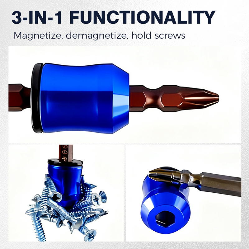 3-in-1 schroevendraaikop magnetische ring