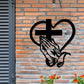 ✝️Décoration Murale Chrétienne Cœur-Croix - Alliage Métallique Élégant, Symbole de Foi et d'Amour - Installation Facile, Idée Cadeau Significative