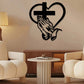 ✝️Décoration Murale Chrétienne Cœur-Croix - Alliage Métallique Élégant, Symbole de Foi et d'Amour - Installation Facile, Idée Cadeau Significative