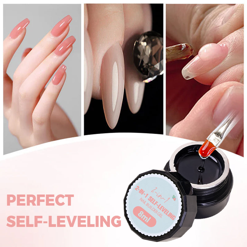 3-in-1 zelfnivellerende nagelverstevigende gel