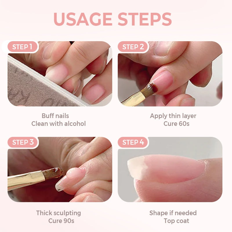 3-in-1 zelfnivellerende nagelverstevigende gel