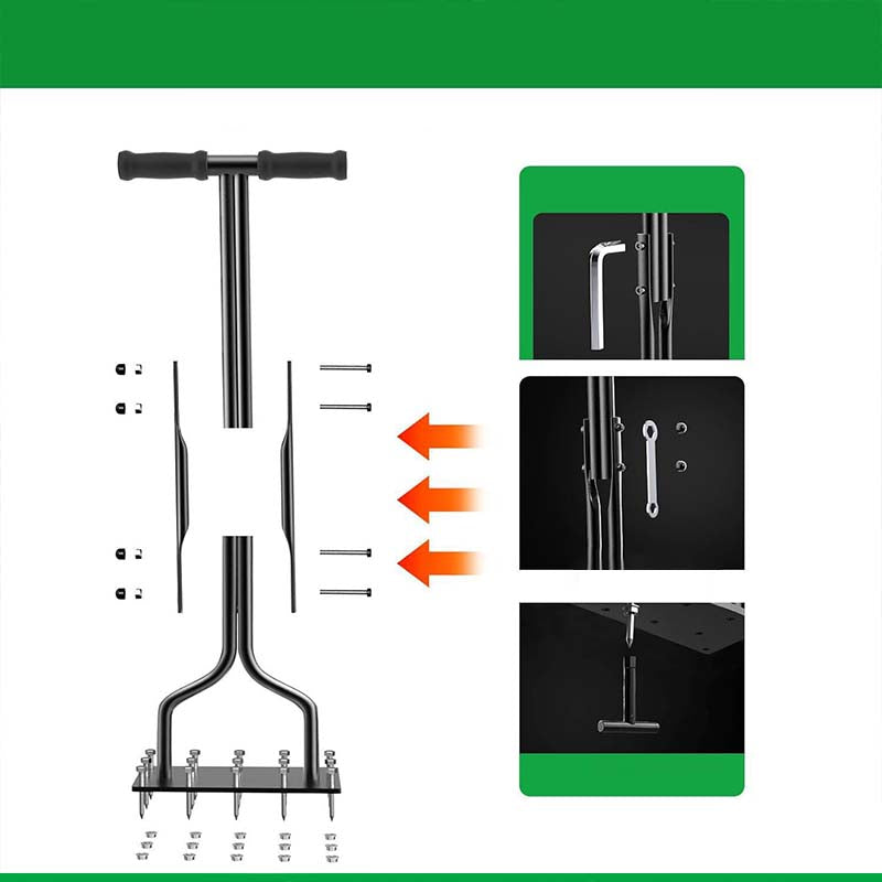 Aerator Lawn Tool, Automatic Dirt and Leaf Clean Design