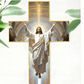 Retro wanddecoratie met Jezus Christus-kruis