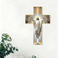 Retro wanddecoratie met Jezus Christus-kruis