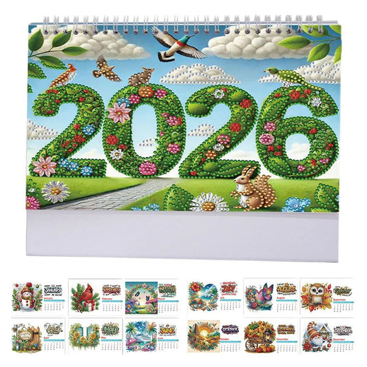 🎁Laatste dag 50% KORTING🗓️2026 Staande bureaukalender DIY diamantkunstschilderij