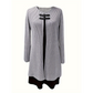 👗Dames Jurk Tweedelig💖A-Lijn Silhouet, Chique Gespaccenten & Comfortabele Geribbeld Stof