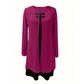 👗Dames Jurk Tweedelig💖A-Lijn Silhouet, Chique Gespaccenten & Comfortabele Geribbeld Stof