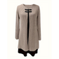 👗Dames Jurk Tweedelig💖A-Lijn Silhouet, Chique Gespaccenten & Comfortabele Geribbeld Stof