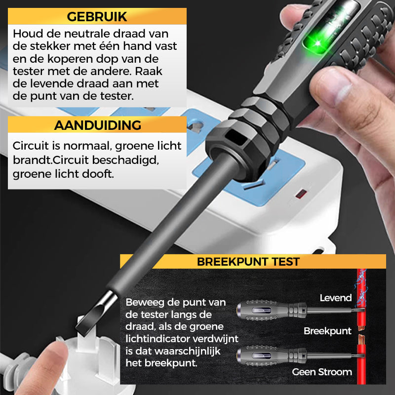 🔥2-in-1 Hoog koppel Sterke Magnetische Schroevendraaier Elektriciteitsdetector