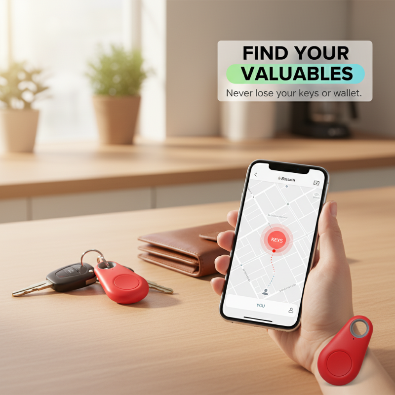Anti-verlies Bluetooth-tracker voor sleutels en huisdieren