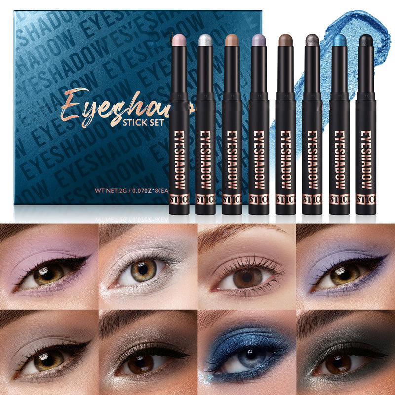 🎉8 STUKS Glitter Oogschaduwsticks🔥8 Kleuren, Waterbestendig & Langhoudend | Meer dan 50.000 Verkocht🎁✨