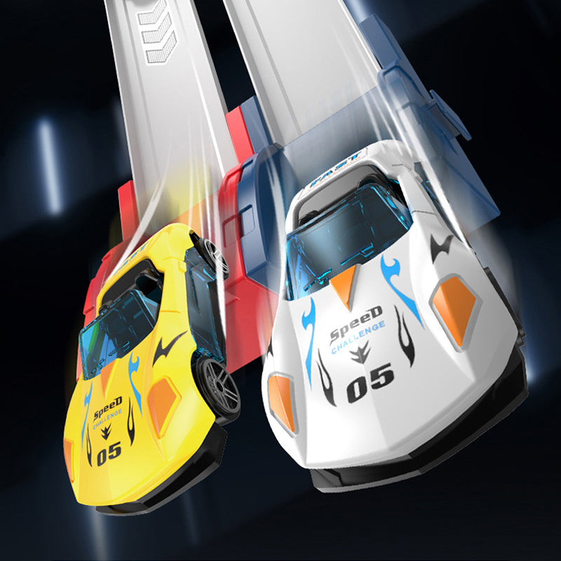 🔥 50% KORTING! NIEUW! Dubbele Racebaan Set – 110cm Zwaartekrachtbaan, Eénknops Lancering & Spanning voor Ouder-Kind Speelplezier 🚗⚡