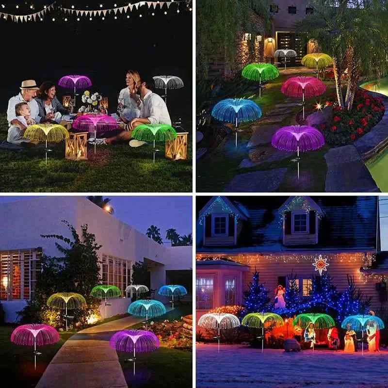 🔥 54% KORTING ! ✨ Zonne-energie Kwal Lamp - Optische Vezels, Kleurverloop Effect, Waterdicht Ontwerp ❄️✨