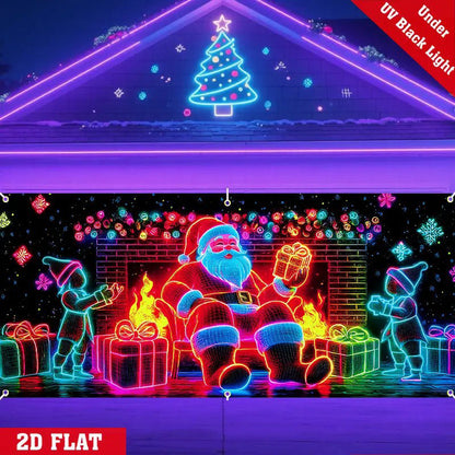 🔥Kerstaanbieding 50% KORTING!✨Betoverende UV Garage Decoratie🎄Magische Gloed in Donker, Festelijke Sfeermaker🔥