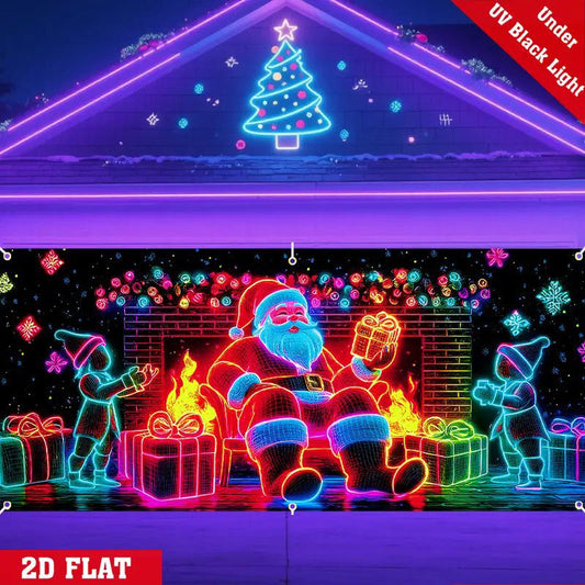 🔥Kerstaanbieding 50% KORTING!✨Betoverende UV Garage Decoratie🎄Magische Gloed in Donker, Festelijke Sfeermaker🔥