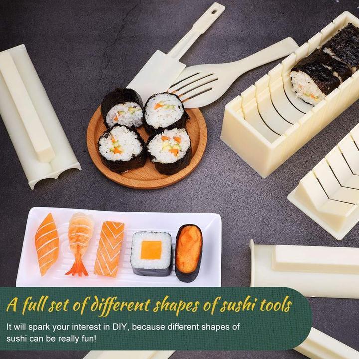 🍣 Sushi Vormset — 10-Delig, BPA-Vrij & Vaatwasmachinebestendig, Perfecte Sushi Thuis ✨