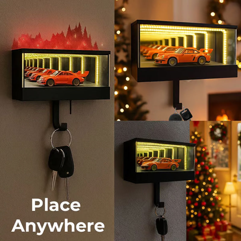 Infinity Mirror LED Garage Key Holder