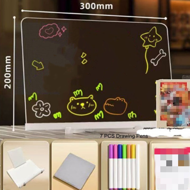 ✨Kerstcadeau Tip! Verlicht Tekenbord🎁Herbruikbaar, Oplichtend & Perfect voor Kinderen💡
