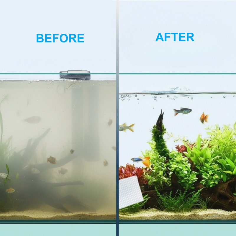 Waterhelderende vellen voor aquarium