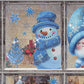 Glitterende Kerstraamstickers 9-delige Set