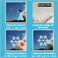Glitterende Kerstraamstickers 9-delige Set