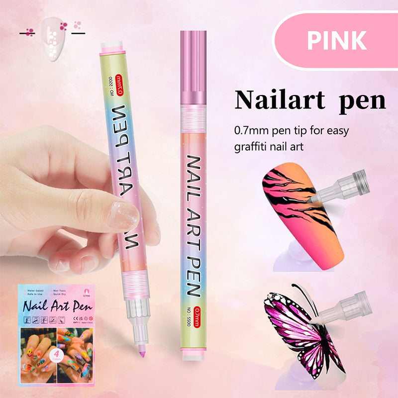 🎁Kerstcadeau! 50% Korting op 12-Kleurige Professionele Nail Art Penset – Ultraprecieze 0,7 mm Punt & Snel Droogend ✨💅