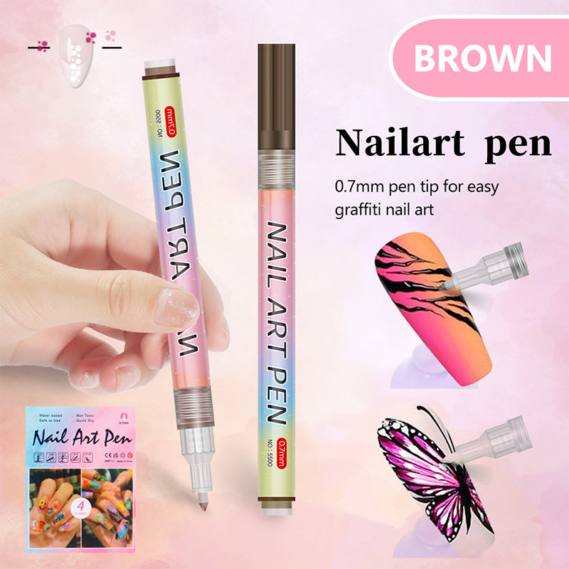🎁Kerstcadeau! 50% Korting op 12-Kleurige Professionele Nail Art Penset – Ultraprecieze 0,7 mm Punt & Snel Droogend ✨💅