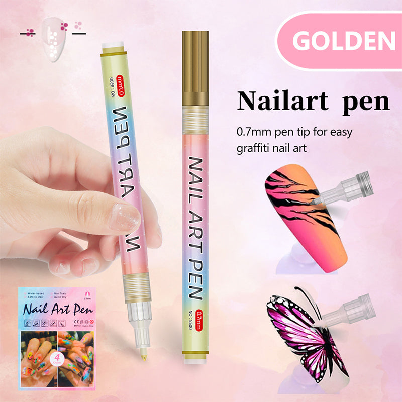 🎁Kerstcadeau! 50% Korting op 12-Kleurige Professionele Nail Art Penset – Ultraprecieze 0,7 mm Punt & Snel Droogend ✨💅