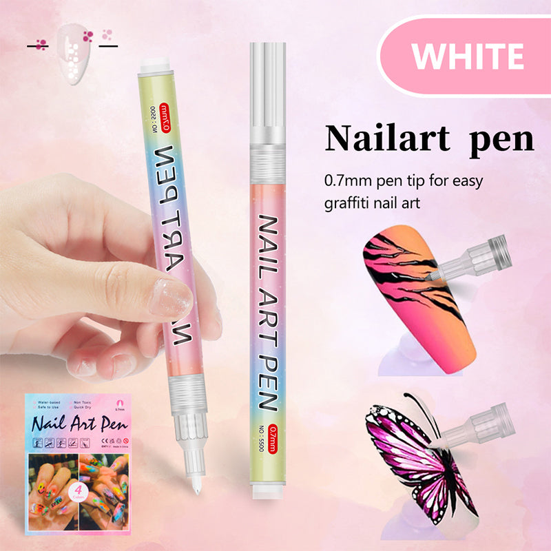 🎁Kerstcadeau! 50% Korting op 12-Kleurige Professionele Nail Art Penset – Ultraprecieze 0,7 mm Punt & Snel Droogend ✨💅