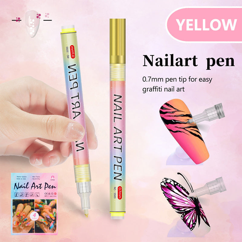 🎁Kerstcadeau! 50% Korting op 12-Kleurige Professionele Nail Art Penset – Ultraprecieze 0,7 mm Punt & Snel Droogend ✨💅