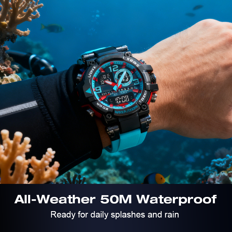 Multifunctionele waterdichte digitale LED-horloge