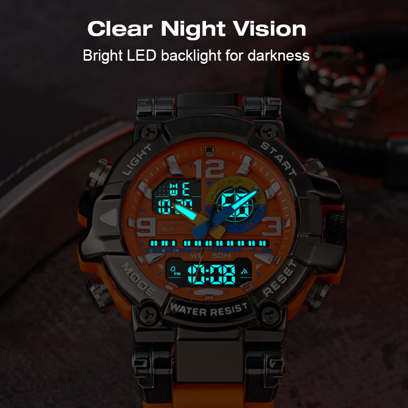 Multifunctionele waterdichte digitale LED-horloge