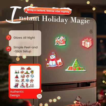 Lichtgevende kerst muurstickers set
