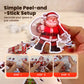 Lichtgevende kerst muurstickers set