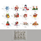 Lichtgevende kerst muurstickers set