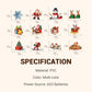 Lichtgevende kerst muurstickers set