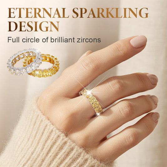 Modieuze Cirkel Ring met Sprankelende Zirkonia