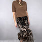 Dames tweedelige set – Comfortabele trui & zwierige luipaardprint rok 🐆✨ | Trendy & elegant | 50% KORTING