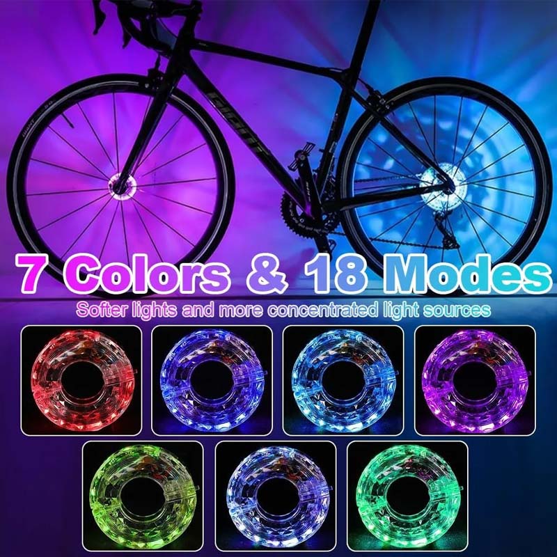✨ LED-fietswielnaaflamp voor nachtelijk fietsen