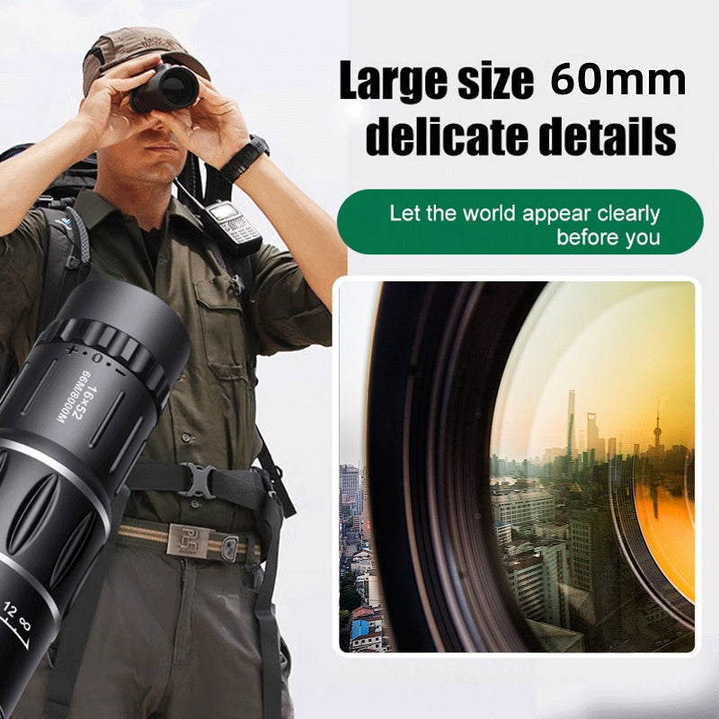 Professionele Monoculair 16X52 - Krachtige Telescoop met Nachtzicht | Hoge Resolutie 8000M Bereik