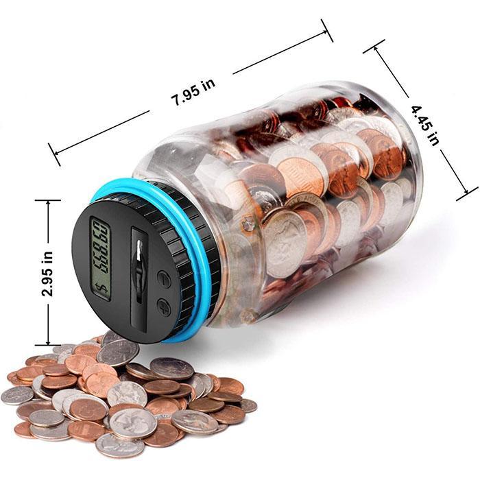 ❄️Zomerfresh 50% Korting!📦Digitale munttellende spaarpot – automatische LCD-spaarpot voor Britse ponden of euromunten, 1,8 L