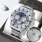🌟TINAIBIN Twaalf Dierenriem & Sterrenhemel Diamant Automatisch Skelet Horloge voor Heren⌚✨