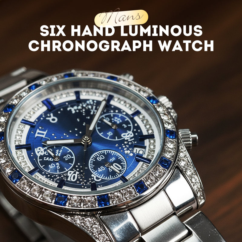 🌟TINAIBIN Twaalf Dierenriem & Sterrenhemel Diamant Automatisch Skelet Horloge voor Heren⌚✨