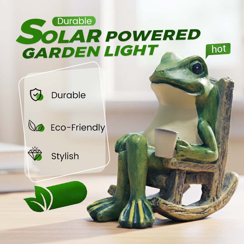💯2026 Hot Sales🐸Op zonne-energie aangedreven kikker in schommelstoel ornament🍃