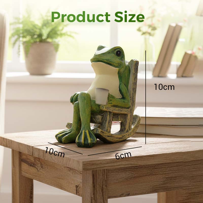 💯2026 Hot Sales🐸Op zonne-energie aangedreven kikker in schommelstoel ornament🍃