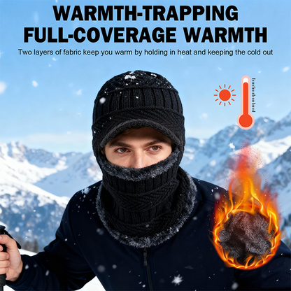 3-in-1 Balaclava Thermische Capuchon met Vizier voor de Winter