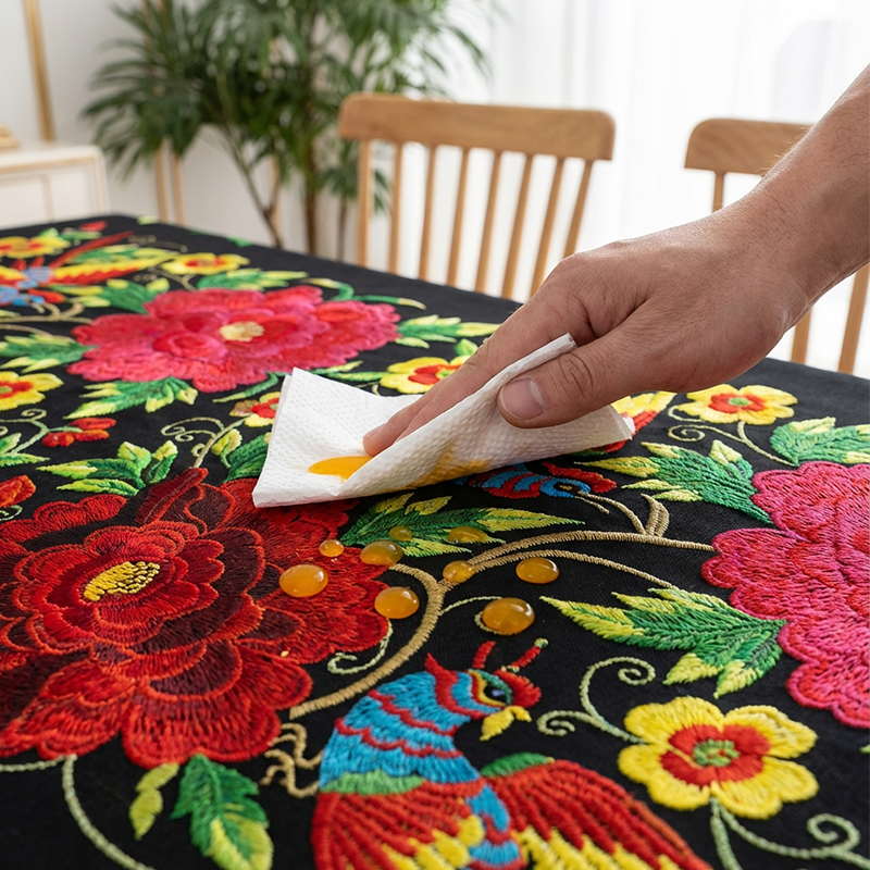 🔥Nieuw binnen 50% KORTING🎁Mexicaans bloemendekje met geschulpte rand