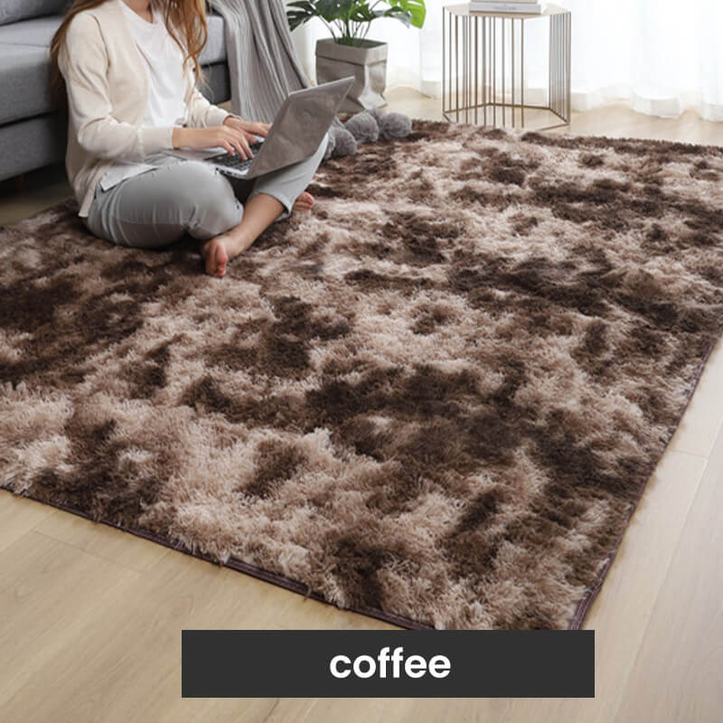 🧶Plush Vloermat Met Kleurverloop - Hoogdichte Faux Fur & Antislip: Perfect Voor Woonkamer/Slaapkamer (Veilig Voor Kinderen!)